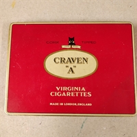 Graven virginia cigarettes, rød metal æske gammel